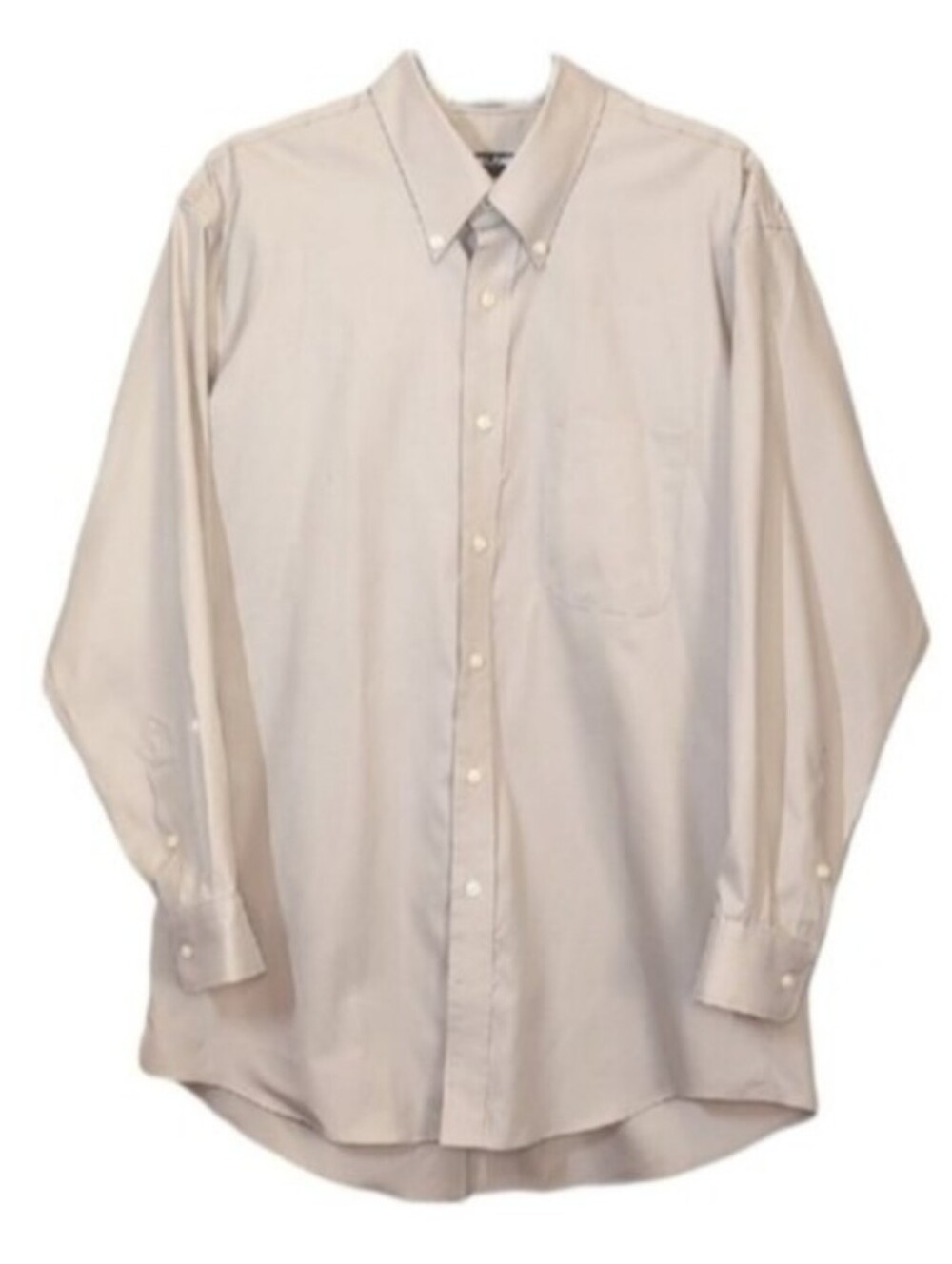 Kirkland Button Down Shirt Non Iron Khaki Tan Beige Mens 16½-32